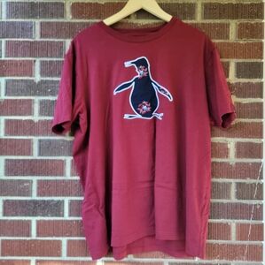Original Penguin Men's Maroon Graphic T-Shirt XXL